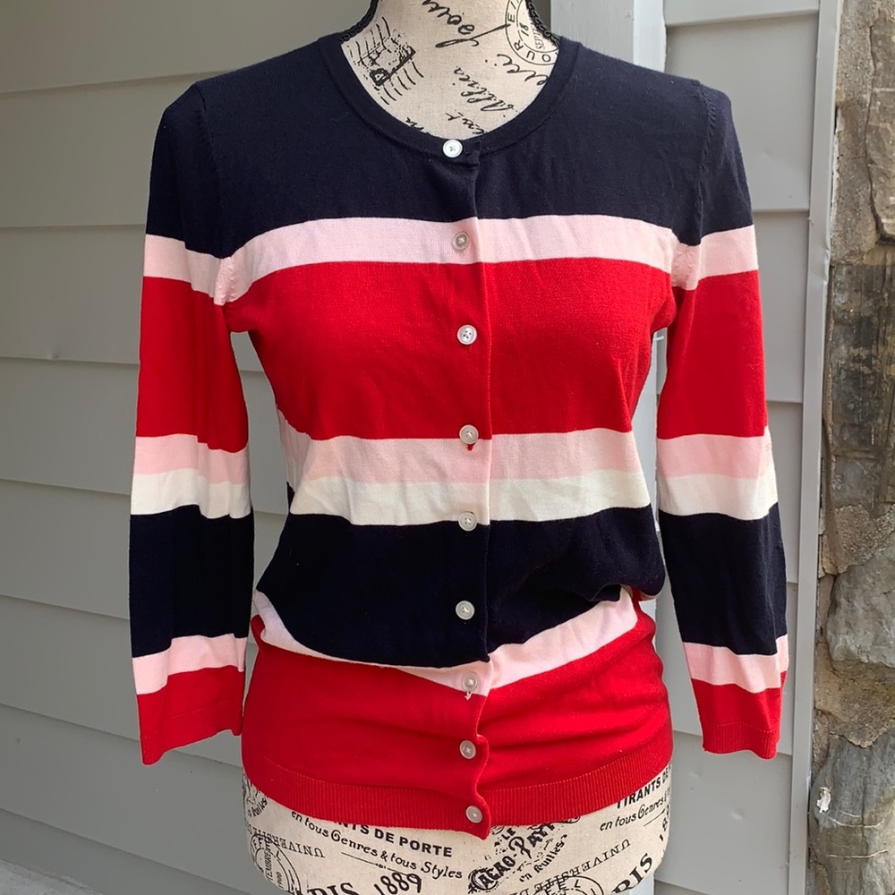 Talbots Classics Petite plus Red White Blue Pink.